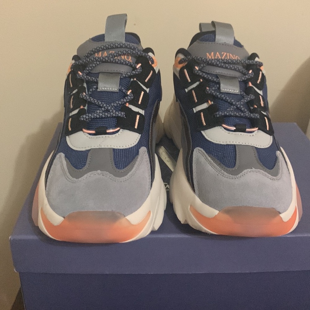 Mazino CRINOID-070 ! Men US Size 9 | GREY/ORANGE